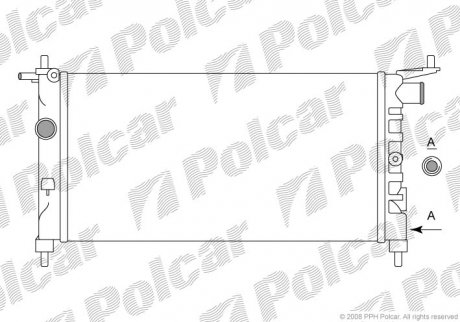 Радиатор охлаждения Polcar 555508A1
