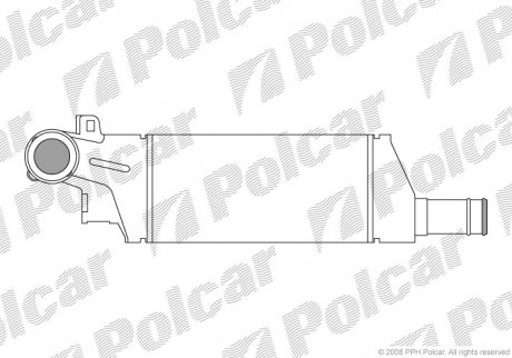 Радіатор повітря (Інтеркулер) Polcar 5557J8-1 (фото 1)