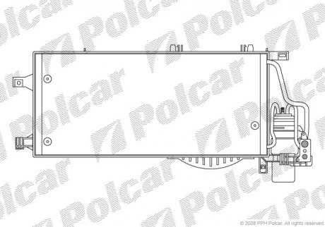 Радіатор кондиціонера Polcar 5557K8C2