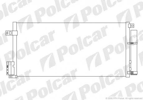 Радіатор кондиціонера Polcar 5558K8C2 (фото 1)