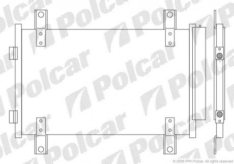 Радіатор кондиціонера Polcar 5704K81X (фото 1)