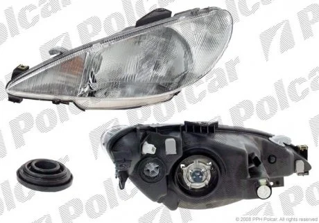 Передняя фара P 206 98-03 H4 LH TYC Polcar 572309-E
