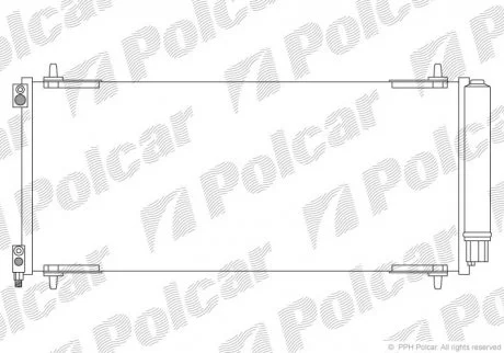 Радіатор кондиціонера Polcar 5748K8C2