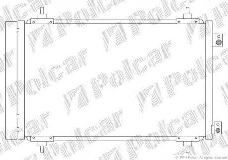 Радиатор кондиционера Citroen Jumpy 2.0 HDI 07- Polcar 5787K8C4S (фото 1)