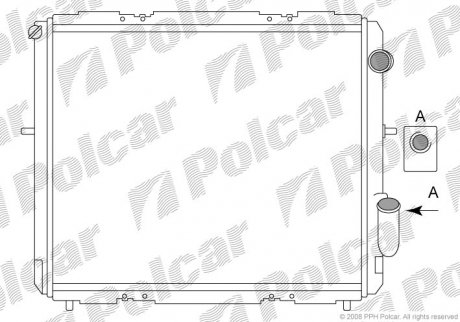 Радіатор охолодження Polcar 600608A5 (фото 1)
