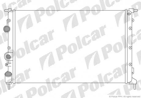 Радіатор охолодження Polcar 600708B4 (фото 1)