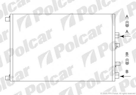 Радіатор кондиціонера Polcar 6012K82X (фото 1)