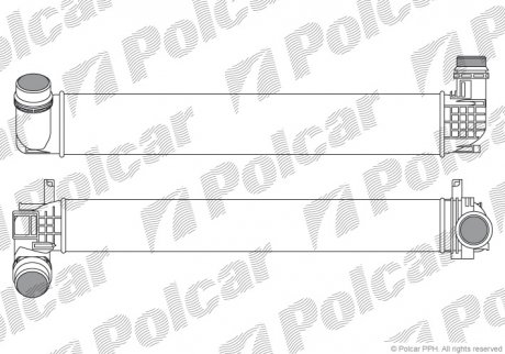 Радіатор повітря (Інтеркулер) Polcar 6014J81X (фото 1)