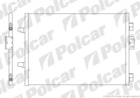 Радіатор кондиціонера Polcar 6016K81X (фото 1)