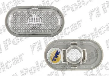 Фонарь указателя поворота боковой R 19/MEG/LAG белый Polcar 601919BE