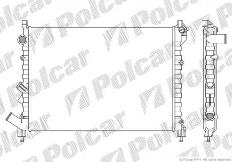 Радіатор охолодження Polcar 603208-1 (фото 1)