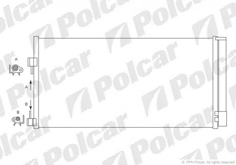 Радіатор кондиціонера Polcar 6039K81X