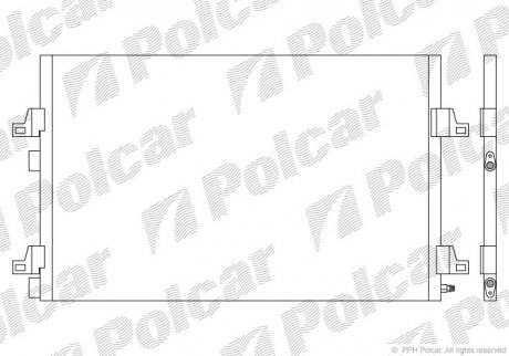Радіатор кондиціонера Polcar 6052K8C1