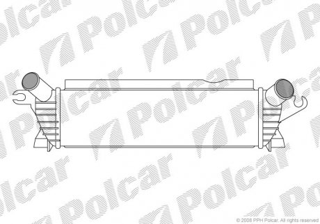 Радіатор повітря (Інтеркулер) Polcar 6060J81X (фото 1)