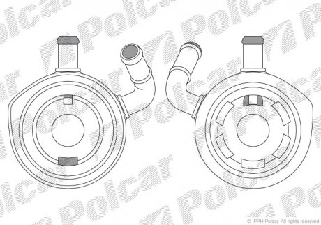Радіатор масла Dacia Logan/Sandero/Renault Clio 1.5Dci Polcar 6060L8-1