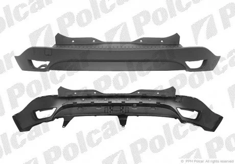 Бампер задний Polcar 607396-1