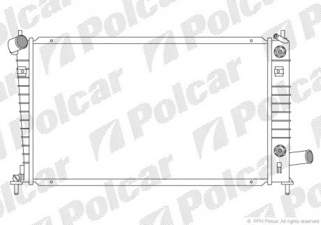 Радіатор охолодження Polcar 652408-1 (фото 1)