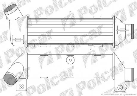 Радіатор повітря (Інтеркулер) Polcar 6713J82X
