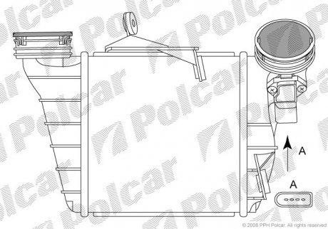 Радіатор повітря (Інтеркулер) Polcar 6730J8-1 (фото 1)