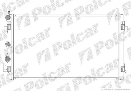 Радіатор охолодження Polcar 673208-1 (фото 1)
