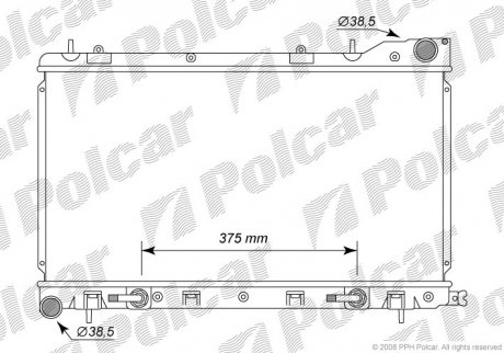Радіатор охолодження Polcar 7241081K (фото 1)