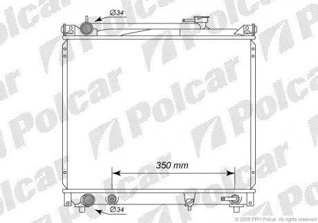 Радіатор охолодження Polcar 740408-3 (фото 1)