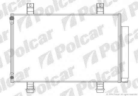 Радіатор кондиціонера Polcar 7423K81K (фото 1)