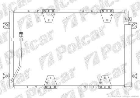 Радіатор кондиціонера Polcar 7424K8C4