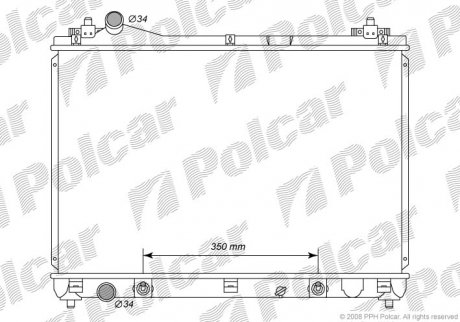 Радиатор охлаждения SGV 05- АКПП Polcar 7426082