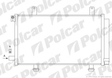 Радіатор кондиціонера Polcar 7435K81K (фото 1)