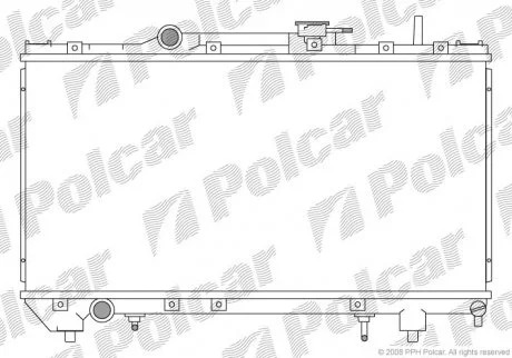 Фото 1 - радиатор охлаждения Polcar 812208-0 Радиатор охлаждения Polcar 812208-0 (фото 1)