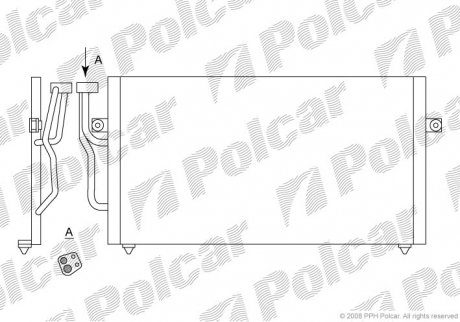 Радиатор кондиционера Polcar 9040K8C2S (фото 1)