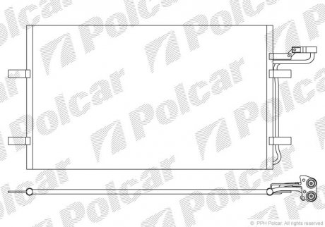 Радіатор кондиціонера Polcar 9042K8C2S