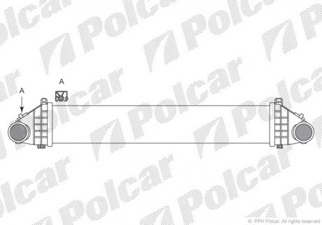 Радіатор повітря (Інтеркулер) Polcar 9043J81X