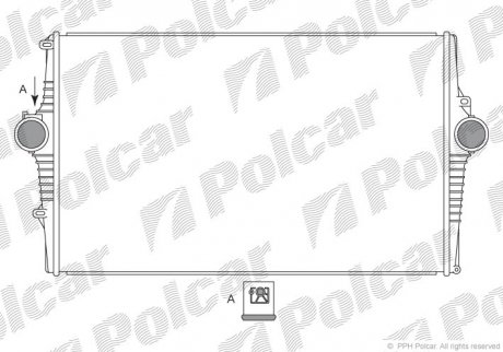 Радіатор повітря (Інтеркулер) Polcar 9080J8-2