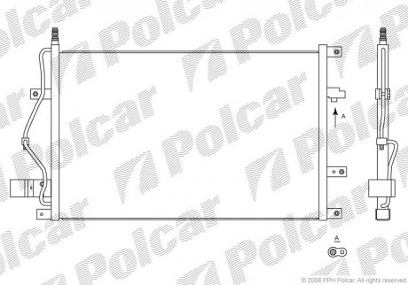 Радіатор кондиціонера Polcar 9080K8C1S