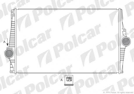 Радіатор повітря (Інтеркулер) Polcar 9090J8-1 (фото 1)