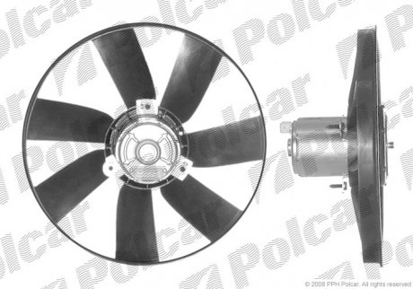 Вентилятор радіатора з моторчиком VW Golf III Passat 90- V Polcar 953823U1 (фото 1)