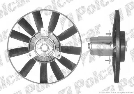 Вентилятор радіатора VW Golf 1.8 93-/Passat 1.9TD 91- Polcar 953823U4