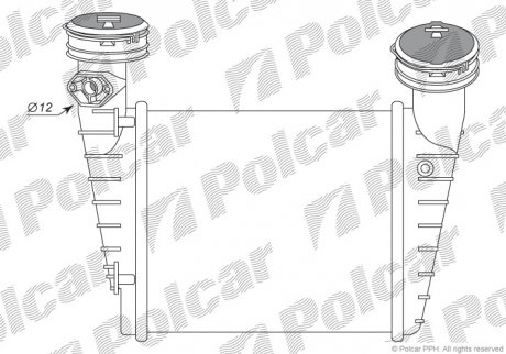 Радіатор повітря (інтеркулер) Polcar 9548J8-2