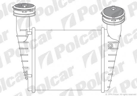 Радіатор повітря (Інтеркулер) Polcar 9548J8-5 (фото 1)
