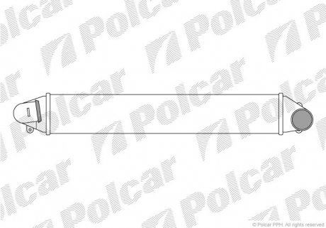Радіатор повітря (інтеркулер) Polcar 9550J8-2 (фото 1)