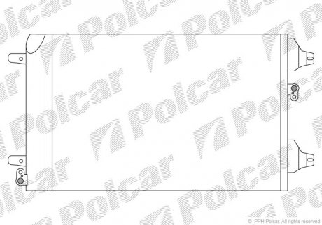 Радіатор кондиціонера Polcar 9550K8C1 (фото 1)