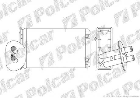 Радіатор пічки Polcar 9566N8-3