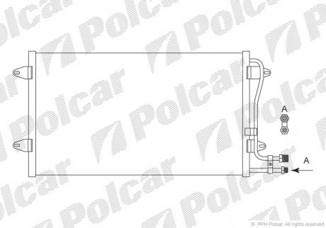 Радіатор кондиціонера Polcar 9571K8C1S