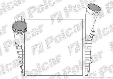 Радіатор повітря (Інтеркулер) Polcar 9580J82X (фото 1)