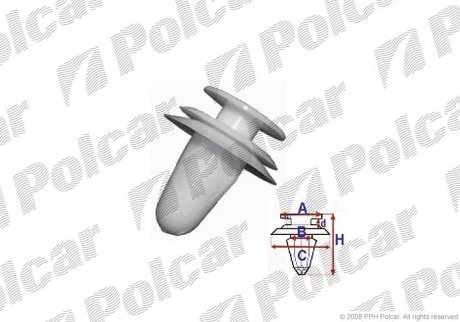 Кріплення дверної карти Polcar RXB14269 (фото 1)