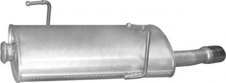 Глушитель алюм. сталь, задн. часть Peugeot 206 2.0i-16V 99-07, 206 CC 2.0i-16V POLMOSTROW 19507