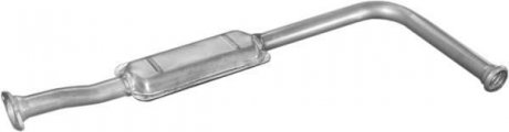 Глушник, алюміній. сталь, середн. частина Renault Clio 1.2i 1.4i kat 90-98 (21.10) P POLMOSTROW 2110