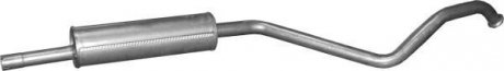 Алюм глушник. сталь, середн. частина Renault Laguna II 1.6i -16V 1.8i 16V 2.0i -1 POLMOSTROW 21524